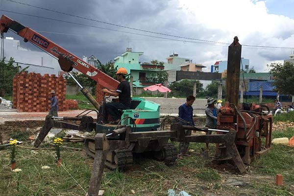 Giá khoan Mồi - Giá khoan rút đất - Khoan Dẫn ép cọc bê tông tại Hà Nội, TPHCM